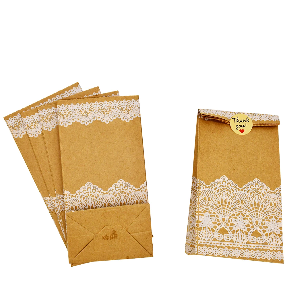 

5 шт. стоьте вверх мешок точка чистый крафт Бумага сумки конфеты сумка подойдет в качестве подарка Свадебные украшения благосклонности шоко...