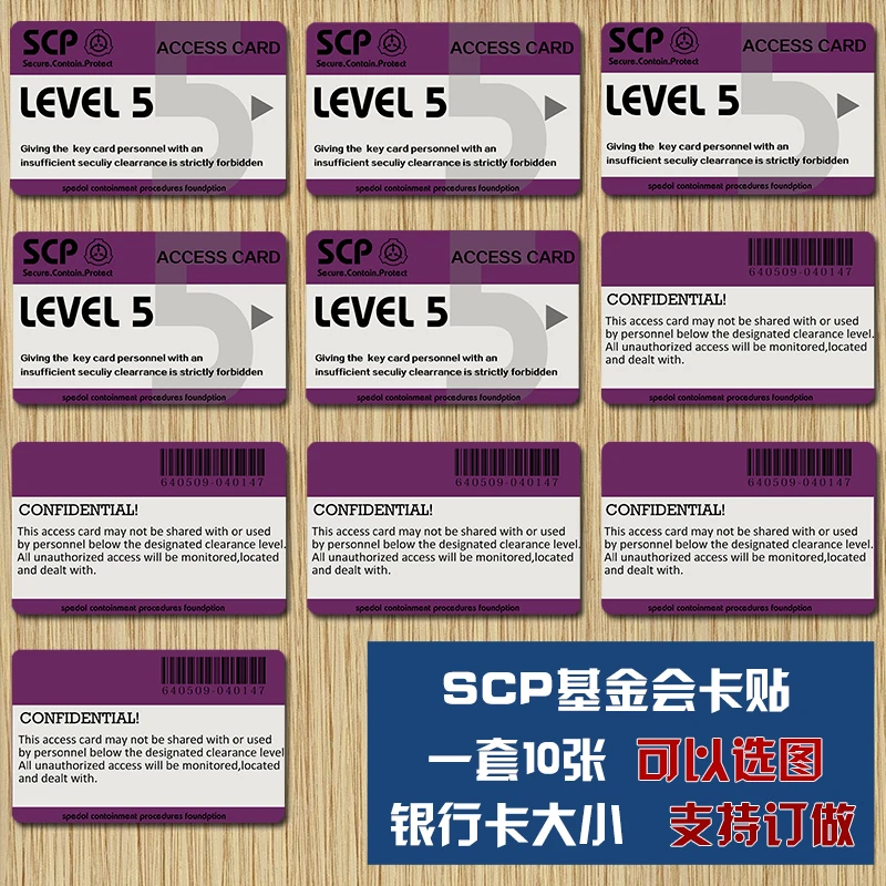 Наклейки для карт SCP специальные процедуры сдерживания основы класс карты