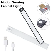 under cabinet light 102040cm motion sensor cabinet light kitchen cabinet lighting usb rechargeable magnetic led cabinet lights