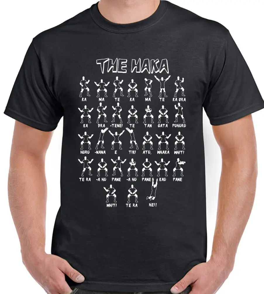 The Haka Новая Зеландия Мужская смешная футболка для регби Hakka унисекс