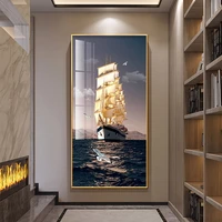 modern simplicity sea view sailboat canvas decorative painting poster picture album photo home decor wall art room decoration