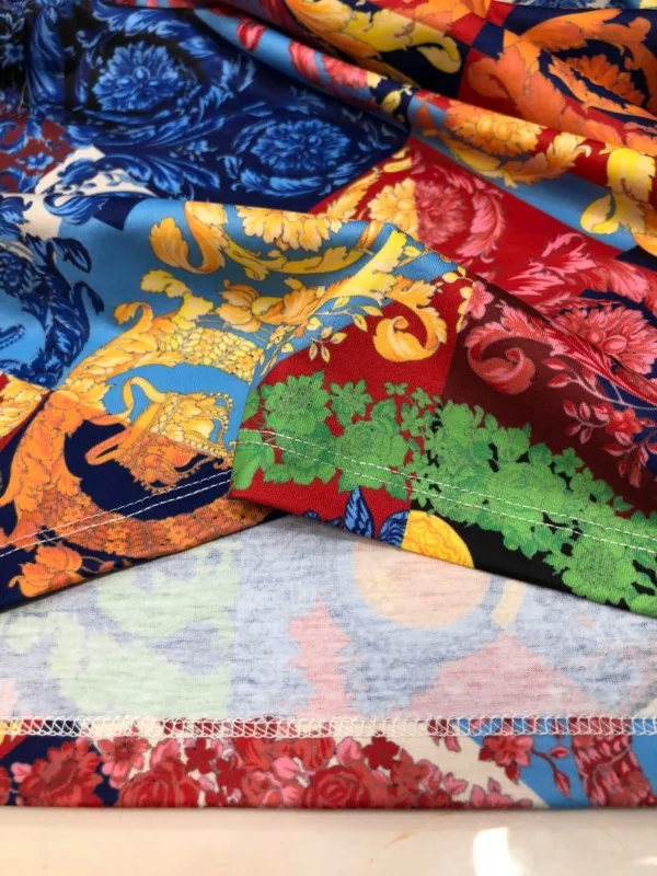 2023 красочные футболки с цветочным принтом Мужская одежда роскошные Брендовые