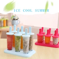 6 cells diy homemade food grade silicone ice cream mould frozen dessert yogurt mould 6 grid frozen ice cube mould kitchen tools