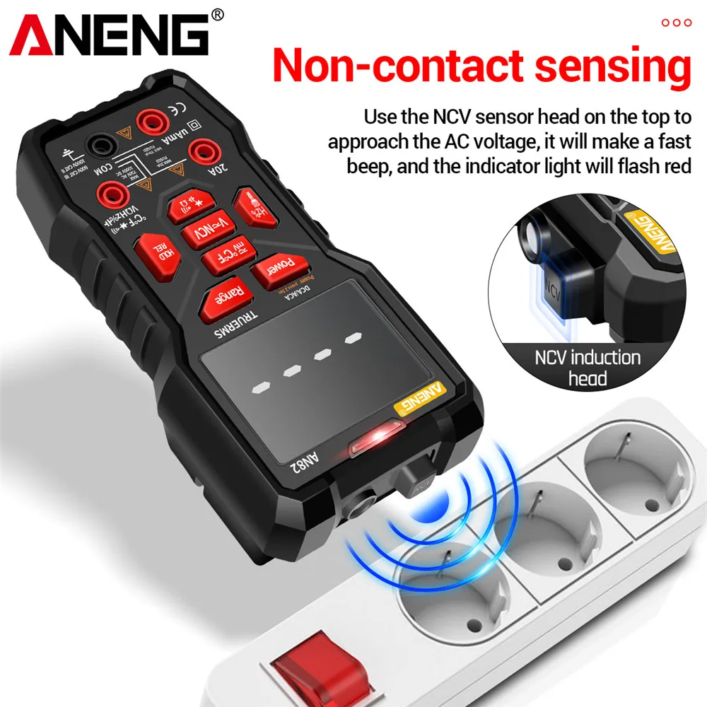ANENG AN82 Professional Digital Multimeter 9999 Tester DIY Transistor Capacitor NCV Testers True RMS Analog Meter Multimetro