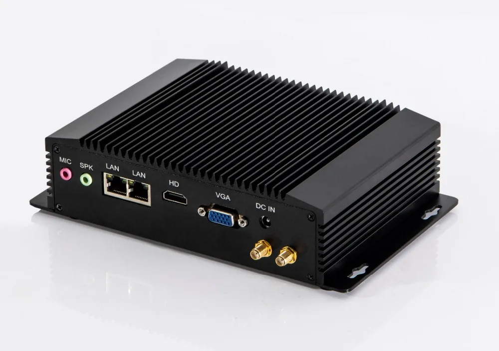 Intel четырехъядерный J1900 безвентиляторный мини-ПК Поддержка SIM 2* COM RS232 или Dual LAN промышленный HTPC windows 10 linux параллельный ПК