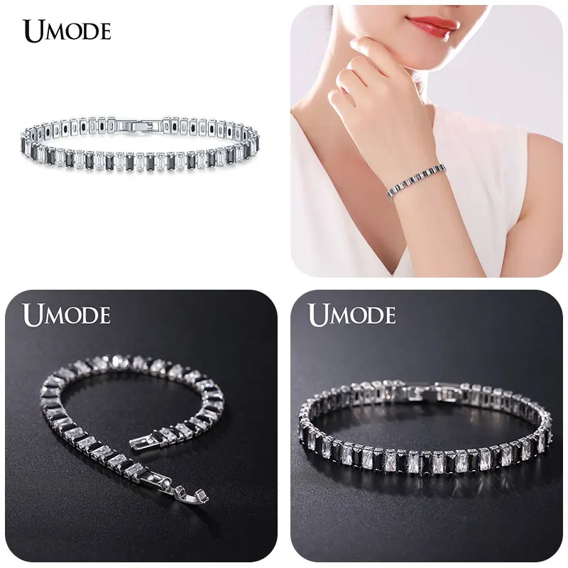 UMODE винтажный браслет Теннисный браслет для пары Femme мужские браслеты подарки на день рождения сестры Женские ювелирные аксессуары UB0181