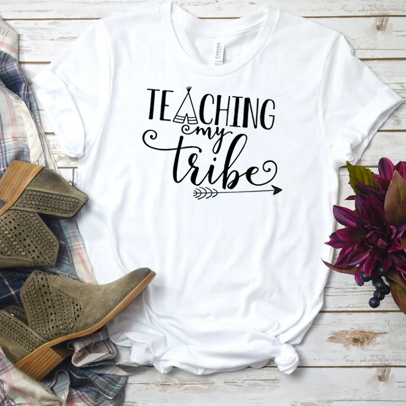 Teaching My Tribe Женская забавная Футболка Повседневная футболка для девочек