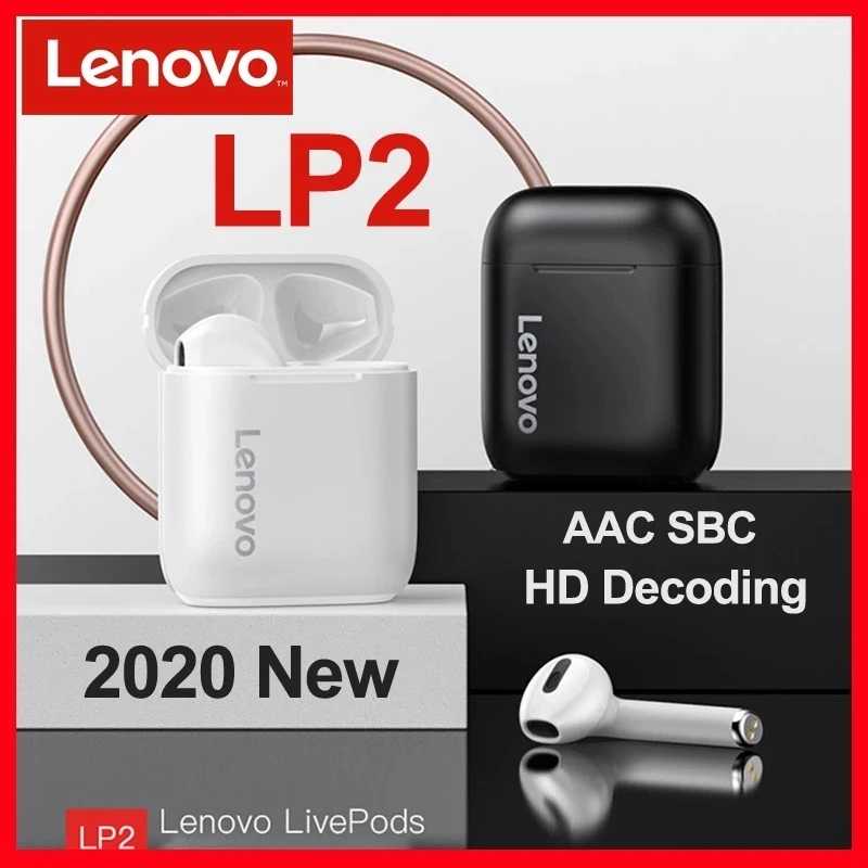 Lenovo наушников TWS Bluetooth 5 0 Беспроводные наушники с микрофоном LP1/LP1S/LP2/X9/XT90/X18
