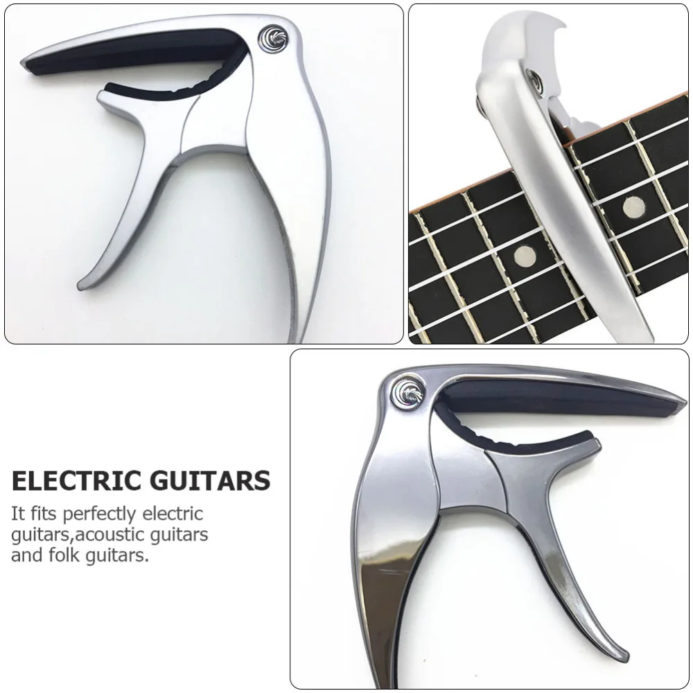 

Guitar Capo Quick-Change Capo Instrument Supply for Electric Guitar (Silver)