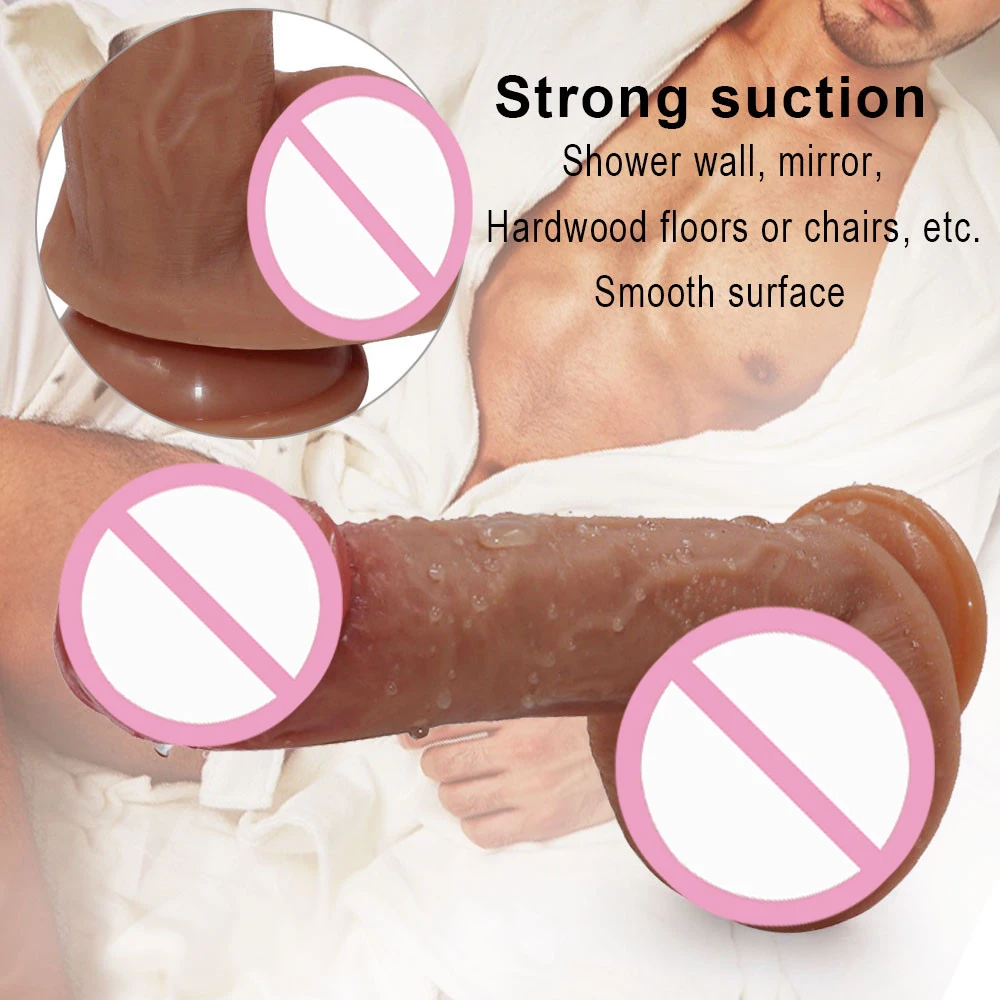 8/9 Inch двойной Слои силиконовый Dildo Секс игрушки для Для женщин большой