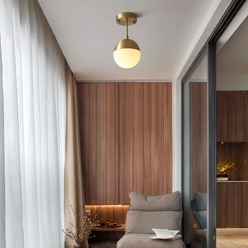 

Nordic Pendant Lights Studying Hanging Lamp Aisle Copper Light Kitchen Hanging Dining RoomHome Decor Cafe Pendant Light