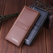 Mens Crocodile Pattern Long Letter Wallet Male Solid Color Two Fold Zipper Coin Purse Multiple Card Slots Fashion Clutch Bag