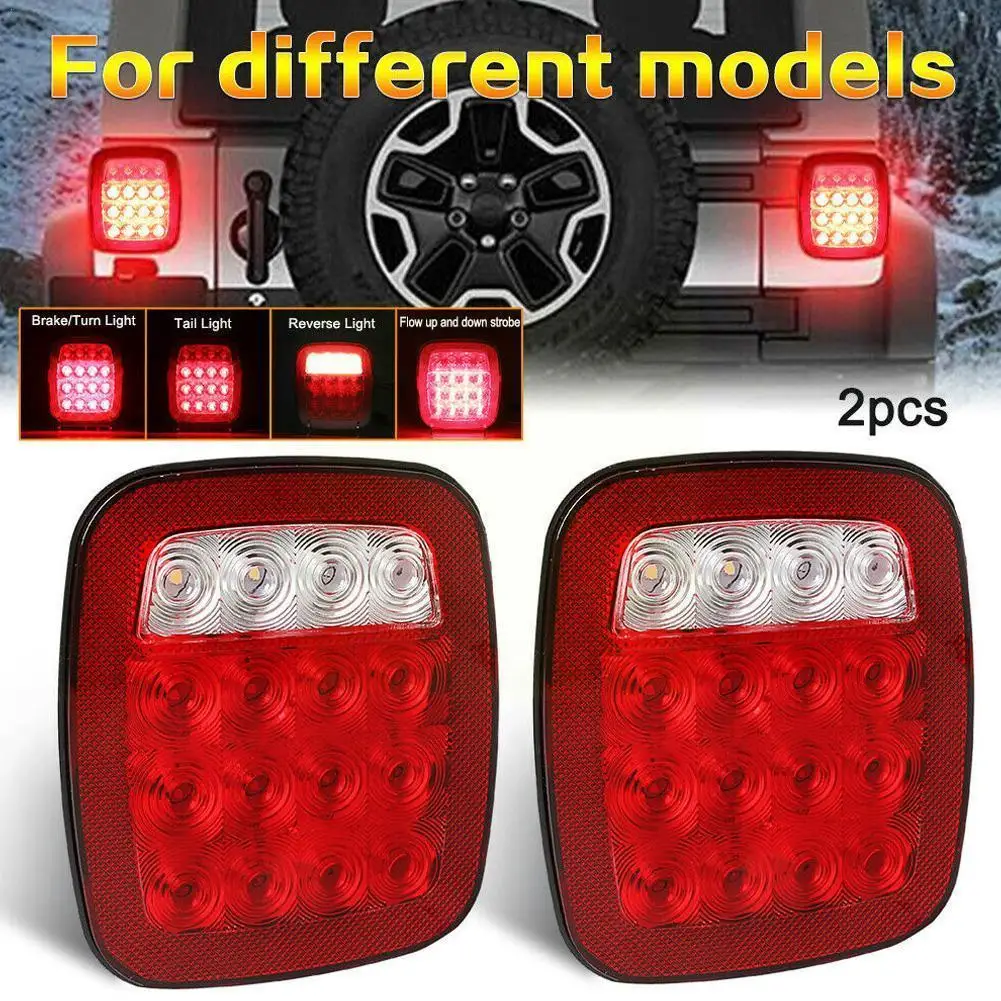 

1 Pair Led Car Stop Rear Light Warning Lights Reverse Running Lamp For Truck/trailer/boat For For Tj Cj 76-06 B8t9