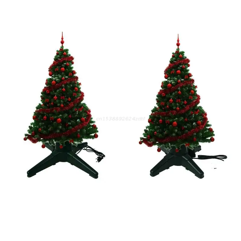 

EU Plug 40/50cm Christmas Tree Electric Rotating Base Stand Xmas Tree Bottom Support Holder Christmas Decoration Parts Dropship