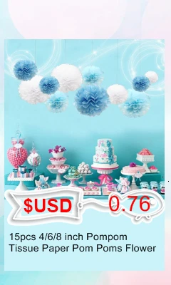 15 шт. 4/6/8 дюймовый помпон из бумажной салфетки Бумага Pom Poms, цветок, поцелуй, мячи, украшение дома, запас для свадебной праздничные вечерние поставки