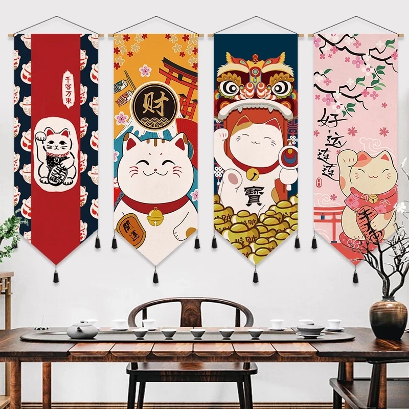 

Японский Ukiyoe Фортуна кошка висит прокрутки живопись холст постеры домашний декор для гостиной напечатанные настенные художественные фото...