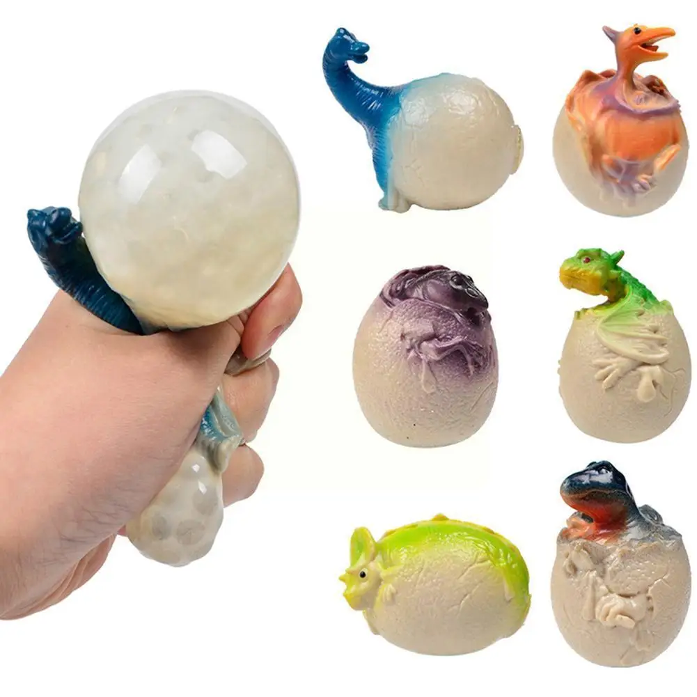 

Children's Decompression Dinosaur Egg Squeeze Vent Emotion Anti-stress Toys Popular Ball Expression Decompression Toy B4V7