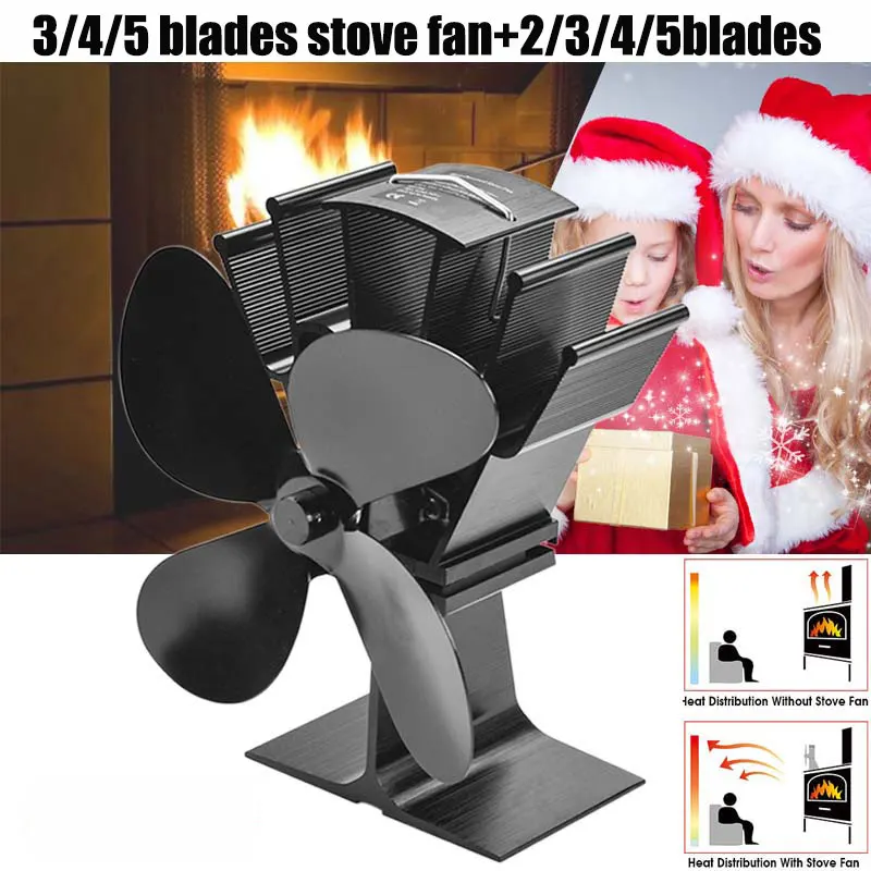 Камин с 3/4/5 лезвиями стандартная деревянная горелка экологически чистый тихий