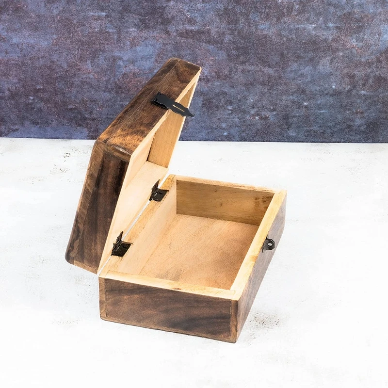 

Wood Star Carved Jewelry Storage Box Organizer Home Decoration Accessories Wedding Birthday Gift