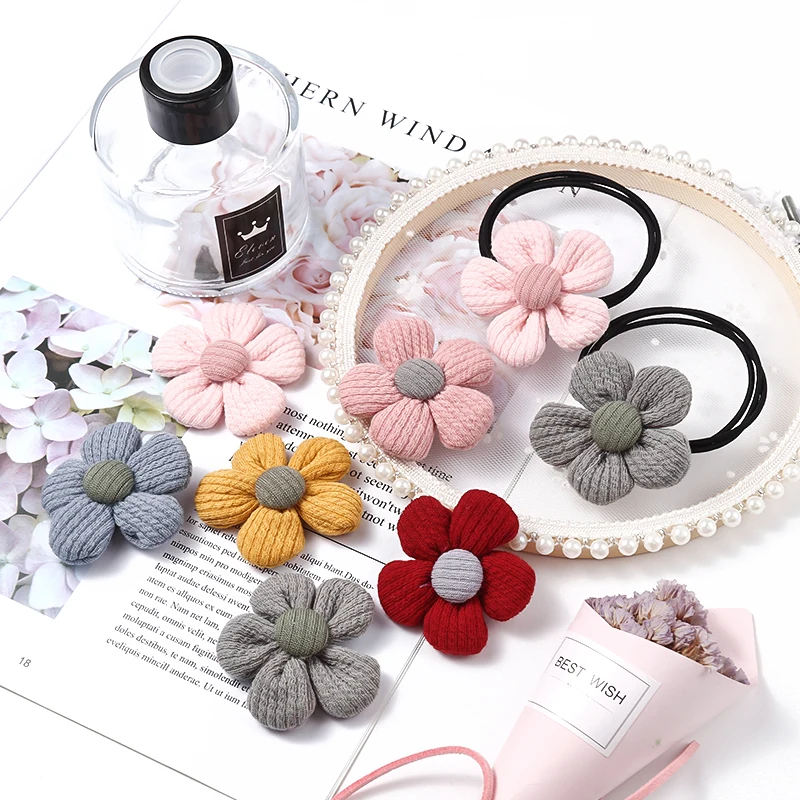 Милый тканевый цветок ручной работы DIY для изготовления Ободка волос повязка