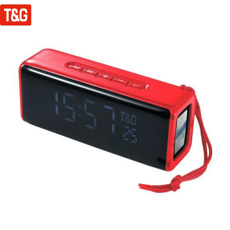 

Беспроводной Bluetooth динамик TG174 с будильником, портативный сабвуфер с дисплеем, поддержка воспроизведения TF, FM-радио, AUX аудио вход