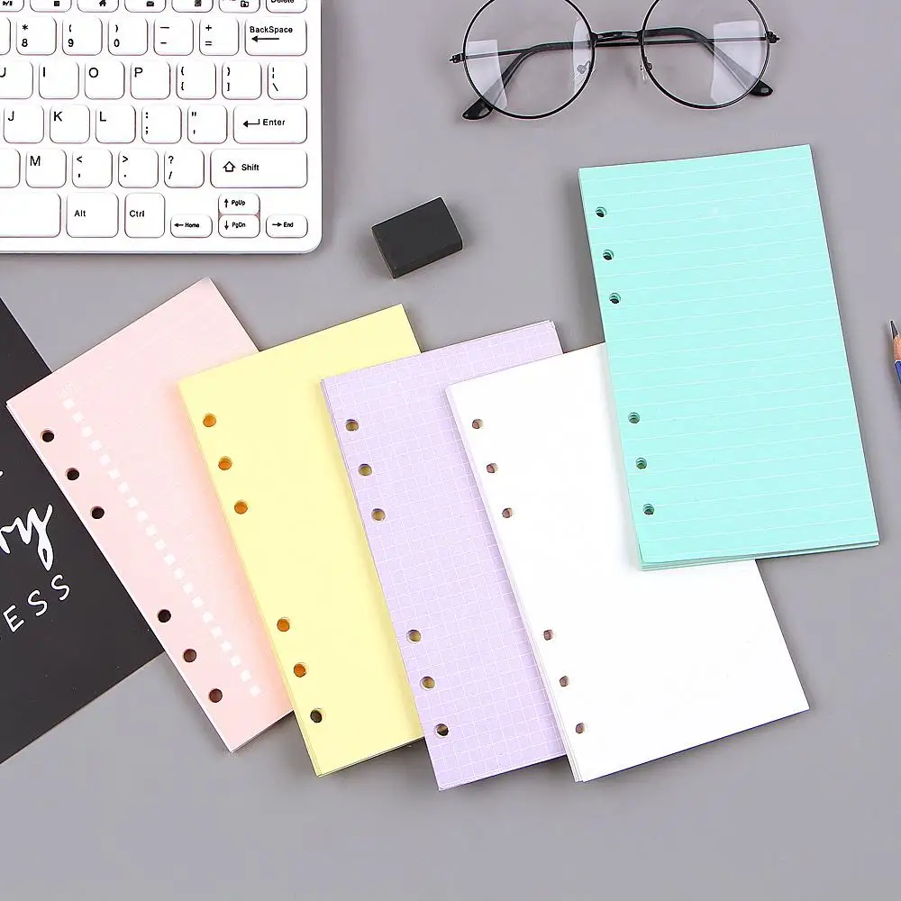 

Notebook Accessories A5 A6 Solid Color Planner Inners Filler Papers 40 Sheet/ Set Notebook Paper School Supplies Notebooks