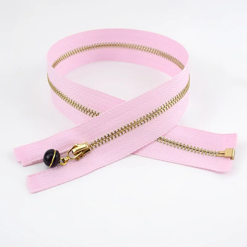 Pink-black 50 см 3# жемчужный слайдер съемник украшения металлические застежки-молнии для шитья одежды молния DIY ремесло аксессуары для шитья ZA044 золотые молнии - Цвет: Pink-black