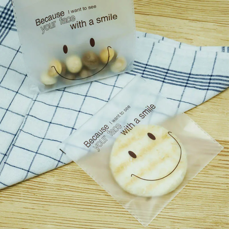 50 шт./упак. футболки с рисунками милого смайлика упаковочный мешок для дома