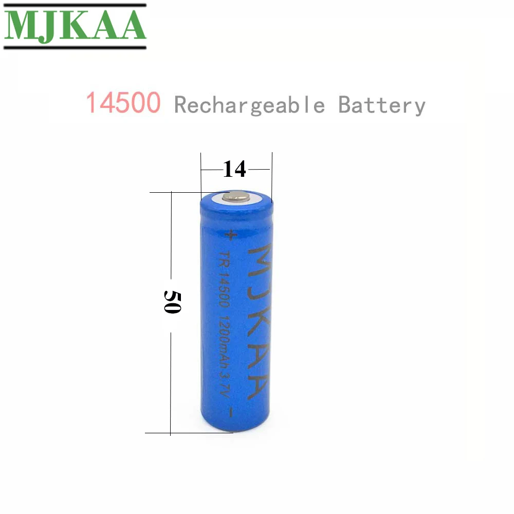 MJKAA 4 шт. 14500 AA 3 7 в 1200 мАч литий-ионные перезаряжаемые батареи аккумулятор подходит