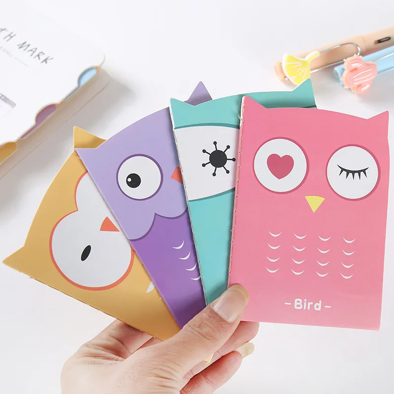 Творческий мини блокнот в стиле мультяшной головы животного, небольшой блокнот для кармана с корейским канцелярским товаром.