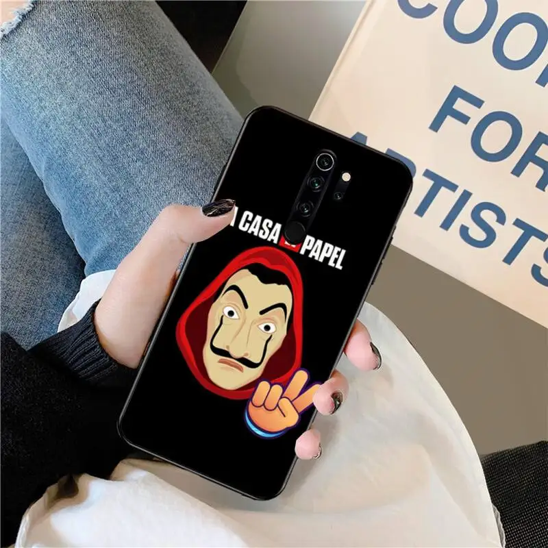 

NBDRUICAI Spain TV Money Heist House Paper La Casa de papel Phone Case for Redmi Note 8 8A 7 6 6A 5 5A 4 4X 4A Go Pro Plus Prime