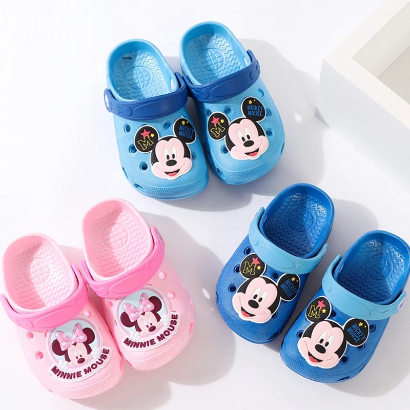 Сандалии для девочек и мальчиков Нескользящие мягкая подошва с мультяшным