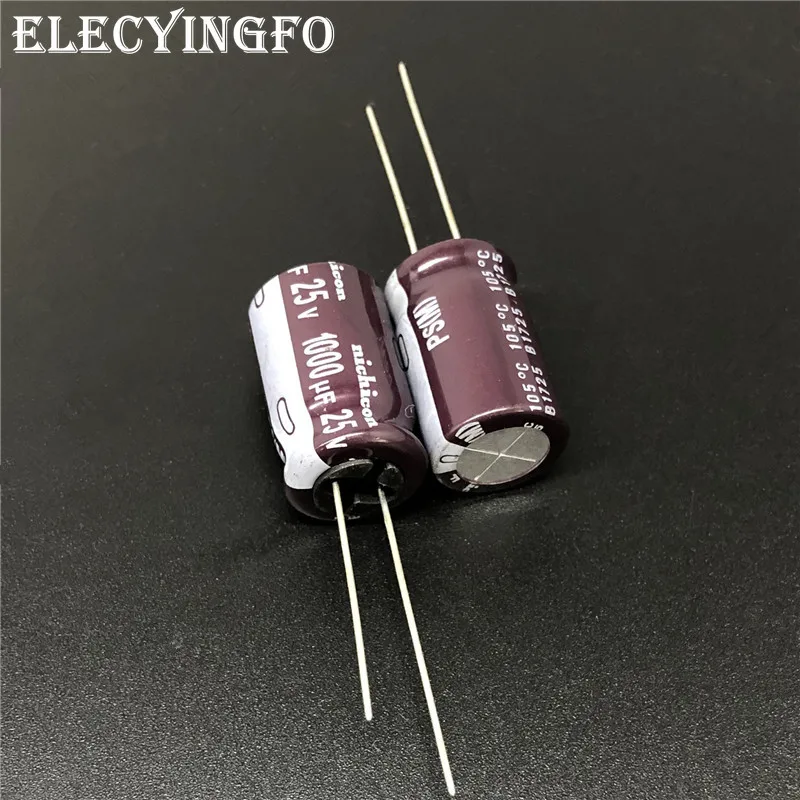 

5pcs/50pcs 1000uF 25V NICHICON PS Series 12.5x20mm Low Impedance 25V1000uF Aluminum Electrolytic capacitor