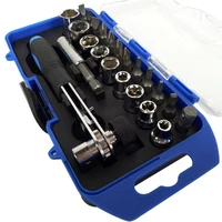 23pcs sleeve screwdriver set ratchet wrench socket spanner drill combination kits for car bike rapid repair tool dropshipping