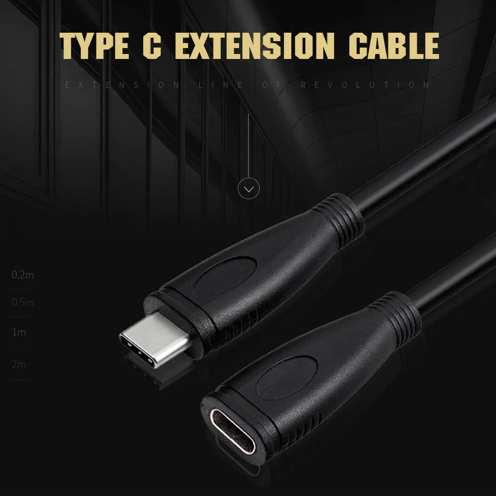 Удлинительный кабель 100 Вт PD 5A Type C 4K @ 60 Гц USB-C USB3.1 Gen 2 10 Гбит/с шнур для Macbook Pro Nintendo