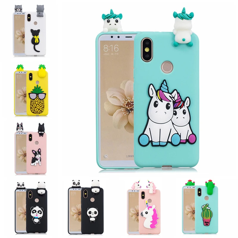 3D единорога панда кота кактуса крышка на Xiaomi mi A3 A1 A2 Lite Red mi 7 8 7A 8A 6A 5A Примечание 8 7 6 5 K20 Pro 4 4X8 T Red mi Go S2