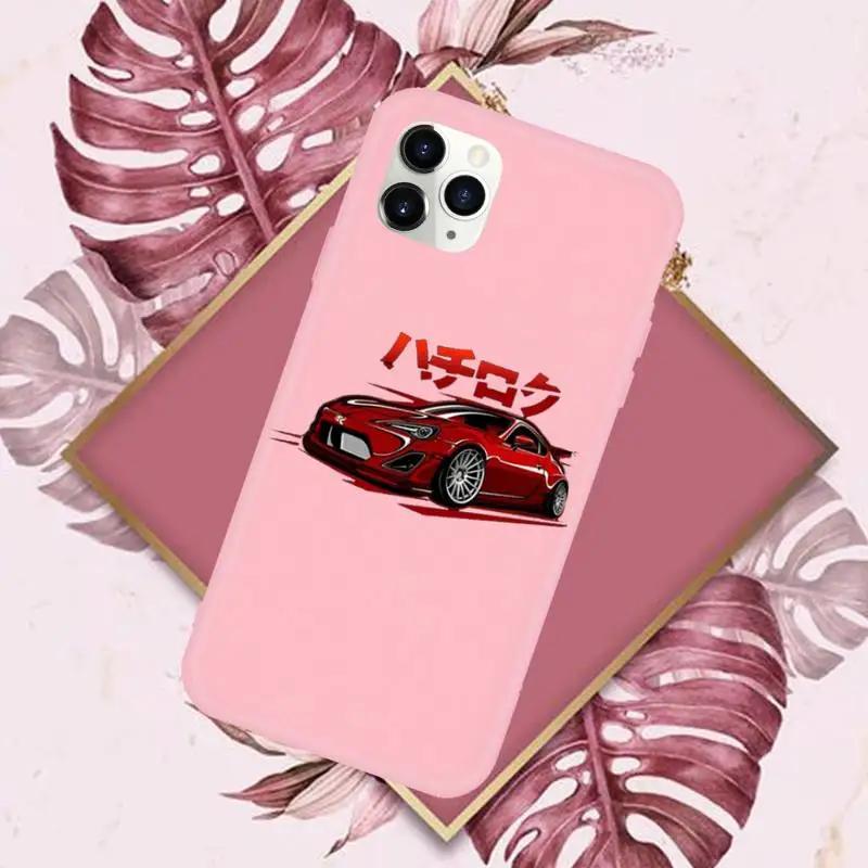 

Cool Japan JDM Sports Car Comic Phone Case Candy Color for iPhone 11 12 mini pro XS MAX 8 7 6 6S Plus X SE 2020 XR