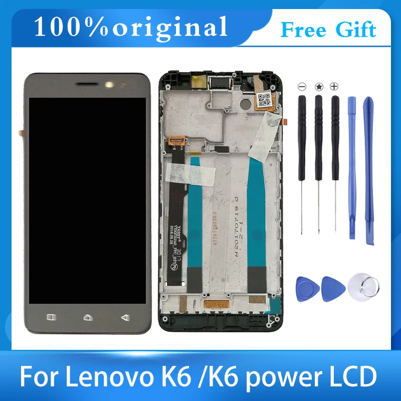 

100% Oiginal New with frame For Lenovo K6 K33a48 K33b36 / K6 Power K33a42 5.0" LCD Display Touch Screen Digitizer