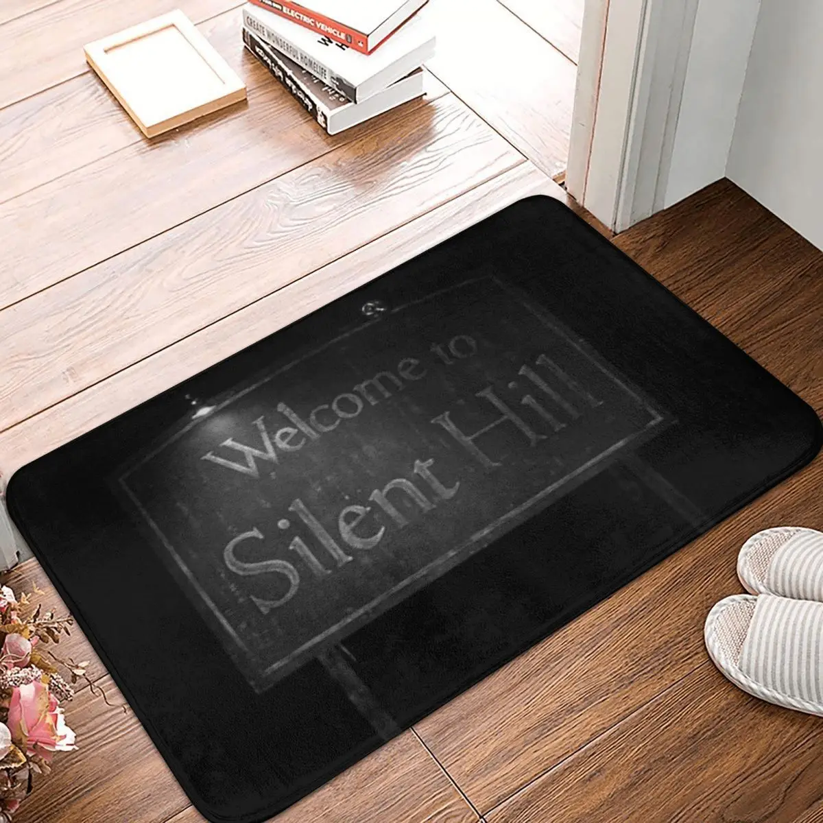 

Добро пожаловать в Silent Hill Doormat, ковер, коврик, ковер из полиэстера, противоскользящий напольный декор для ванной, кухни, гостиной 40x60