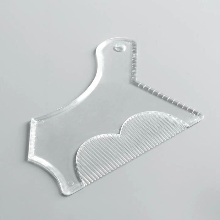 Трафарет для бритья бороды и усов с расческой |