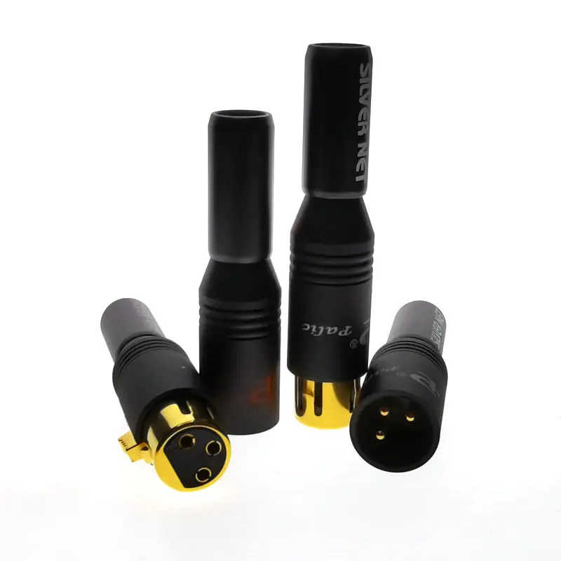 4 шт. Hi-Fi 24K позолоченный штекер XLR разъем сделай сам аудио кабель адаптер |