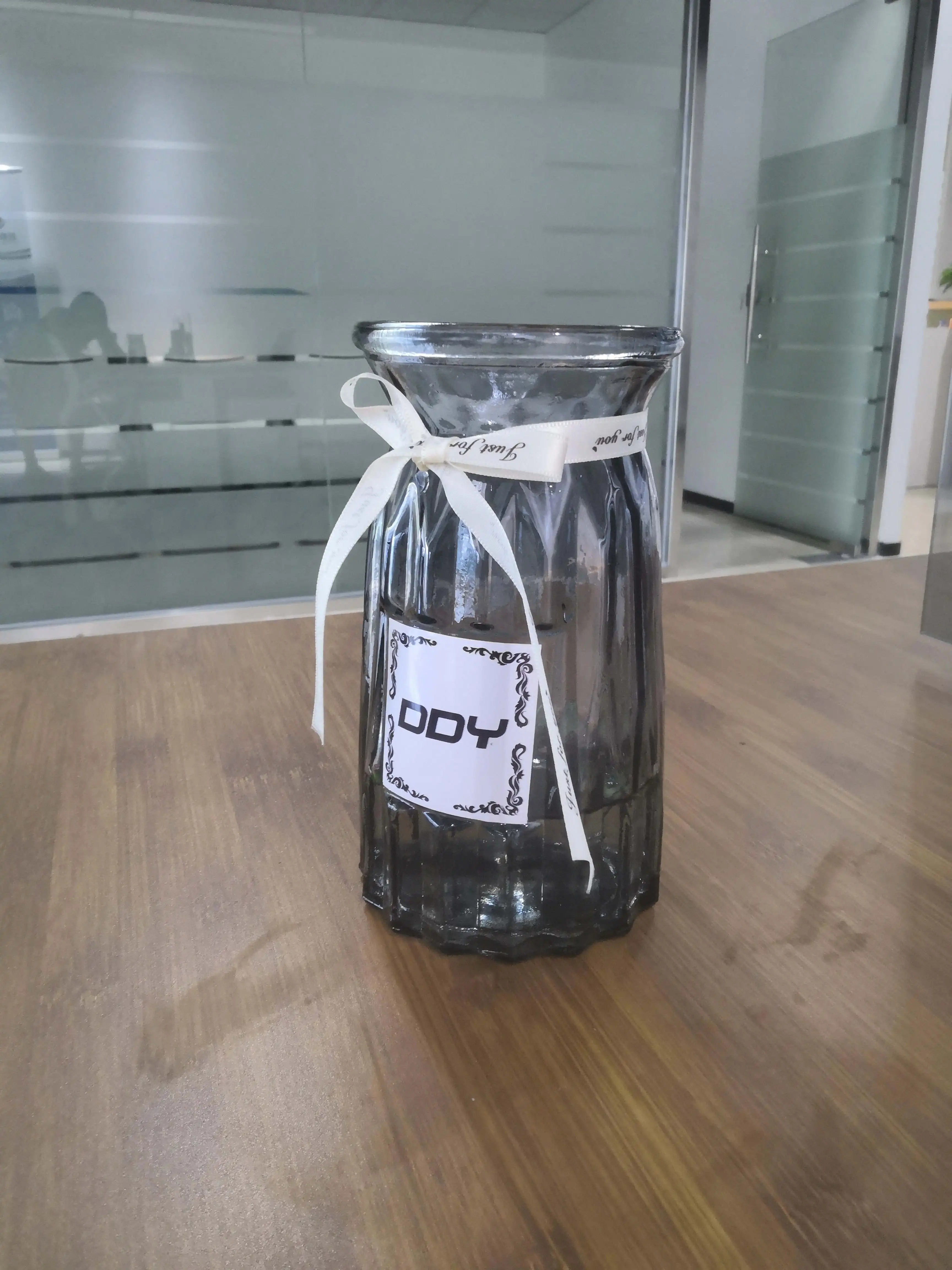 DDY стеклянная ваза для дома, Креативные украшения, прозрачный сушеный цветок, гидропонная маленькая коричневая бутылка, ваза, прикроватные украшения