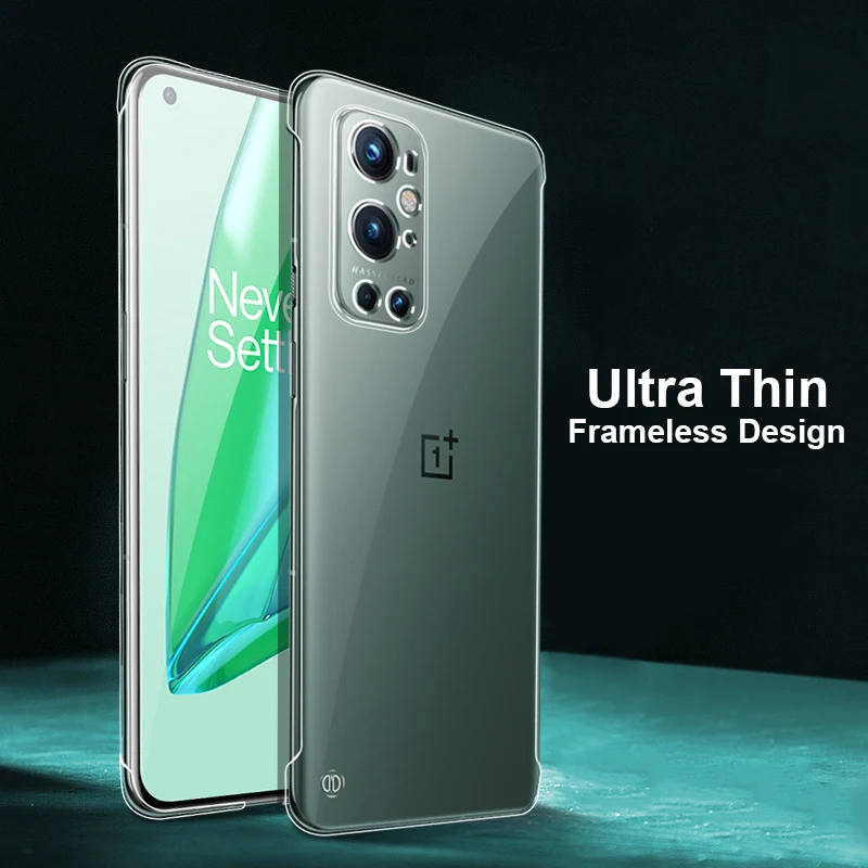 Ultra Thin Frameless Clear Phone Case For OnePlus 9 8 7T 7 Pro Cover 9R 8T Slim PC Hard Transparent | Мобильные телефоны и