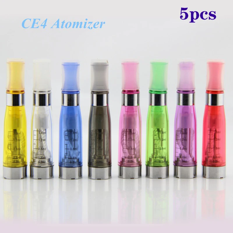 

Атомайзер CE4 для электронной сигареты, 5 шт., клиромайзер для вейпа EGO EVOD UGO Pen с коннектором 510, картридж 1,6 мл, 8 цветов