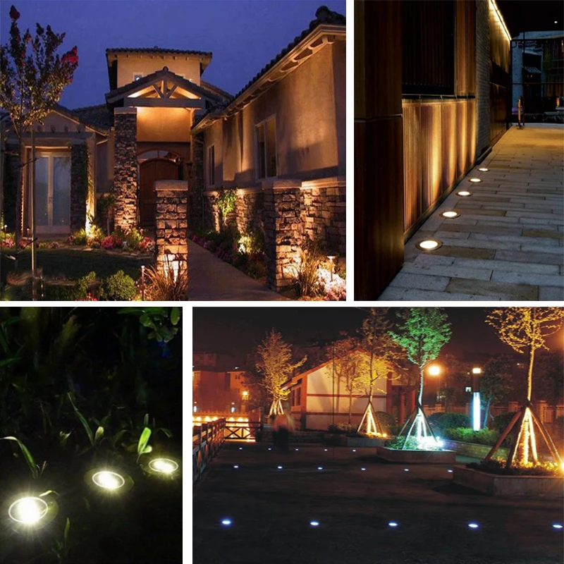 

Solar Under Ground Lamp LEDs Solar Lawn Light Garden Landscape Path Way Decoration Decking Light Warm White Cold White