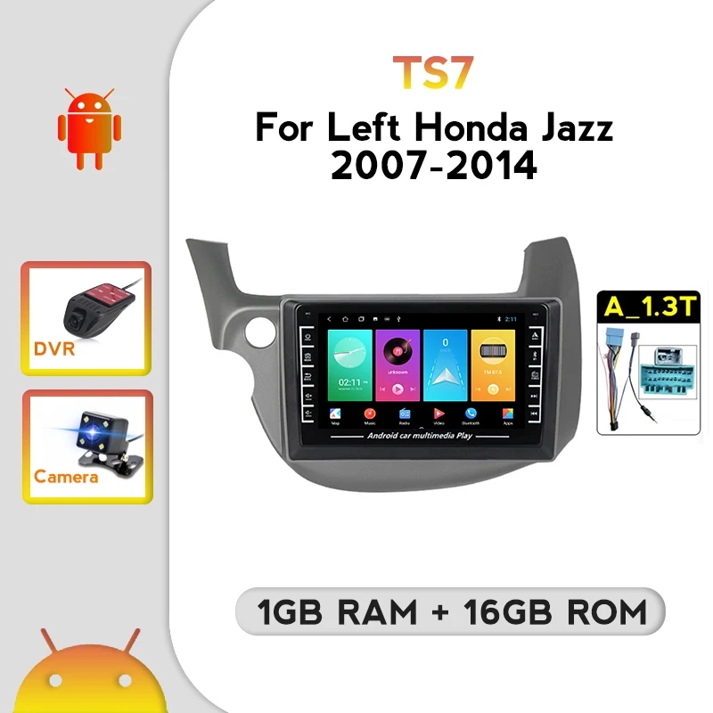 Автомобильный GPS навигатор TomoStrong 8 дюймов Android для Honda Jazz 2007 2014 с мультимедийным