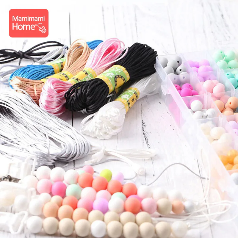 20M/Lot Nylon Rope DIY String Cord Accessary&ampFindings Baby Silicone Teething Bead Necklaces teething Bracelets Teether Rop | Мать и