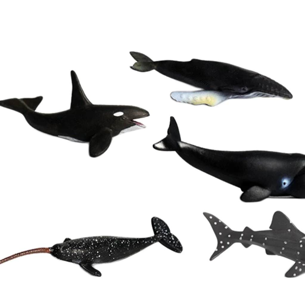 

6pcs Lifelike Plastic Sea Life Animal Model Miniature Fairy Garden Micro Landscape Accessories