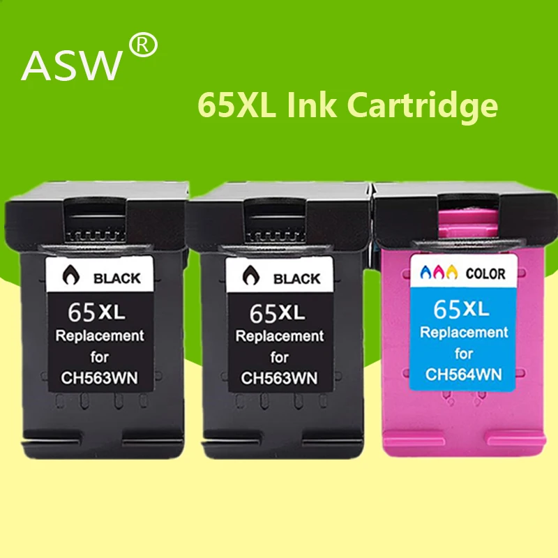 

ASW Ink cartridge 65XL Compatible for hp 65 XL Cartridge hp65xl hp65 for hp Envy 5010 5020 5030 5032 5034 5052 5055 printer