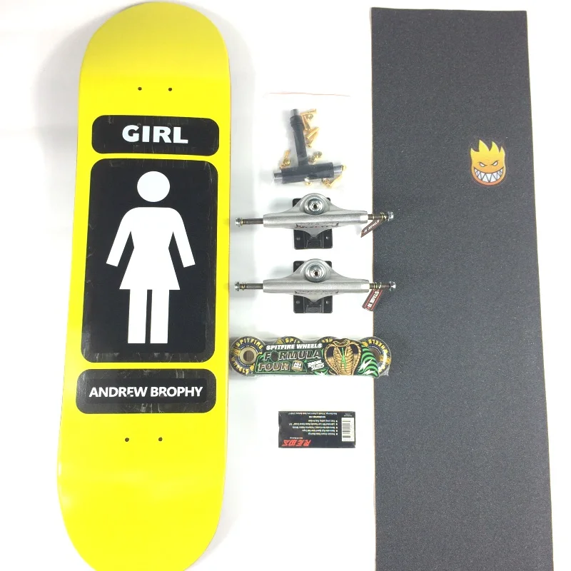 

Skateboard Girl Spitfire 7.75/7.875/8.0/8.125/8.25/8.375/8.5 Inch 7 Layer Canadian Maple Complete High Quality